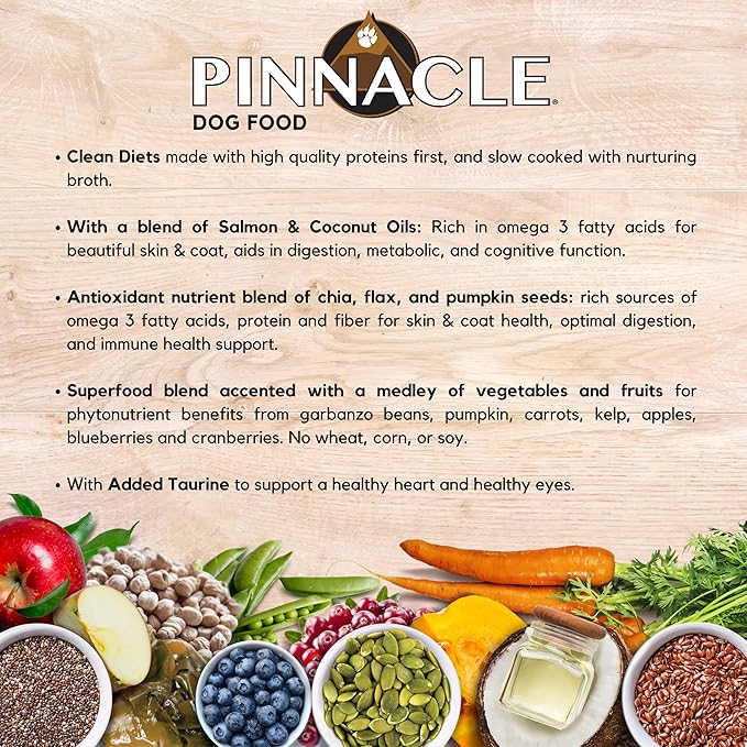 Pinnacle Trout & Pumpkin Dry Dog Food 22 lb, Infused with Broth