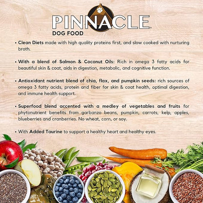 Pinnacle Trout & Pumpkin Dry Dog Food 22 lb, Infused with Broth