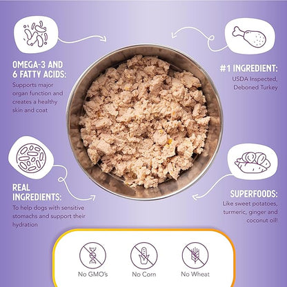 Health Extension Wet Dog Food Turkey & Sweet Potato Entrée in Gravy, 9 oz - Digestive Support with Superfoods & Antioxidants for Immune Support (Case of 12 Cans)