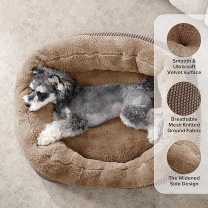 INVENHO Dog Bed Medium Size, Orthopedic Warming Soft Calming Sleeping Durable with Anti-Slip Bottom