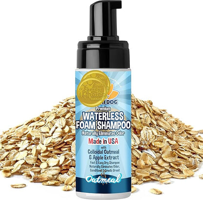 Bodhi Dog Waterless Foaming Shampoo - Dry Shampoo for Bathless Cleaning, No Rinse Required - Natural, Gentle Cleaner for Sensitive Skin - Made in USA (8 Fl Oz)