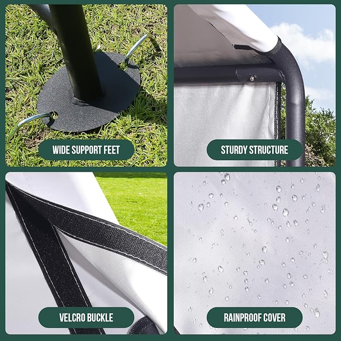 Dog Shade Shelter Outdoor Dog House with Upgraded Door Weatherproof Dog Tent for Large Medium Small Dogs, Cats, Small Animals