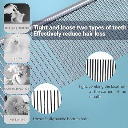 5 Pack Dog Slicker Brush,Wooden Handle Grooming Brush for Shedding & Grooming Short Long Haired Pets,Removes Loose Fur, Undercoat, Tangled for Sensitive Skin of Cats,Easy to Cleaning