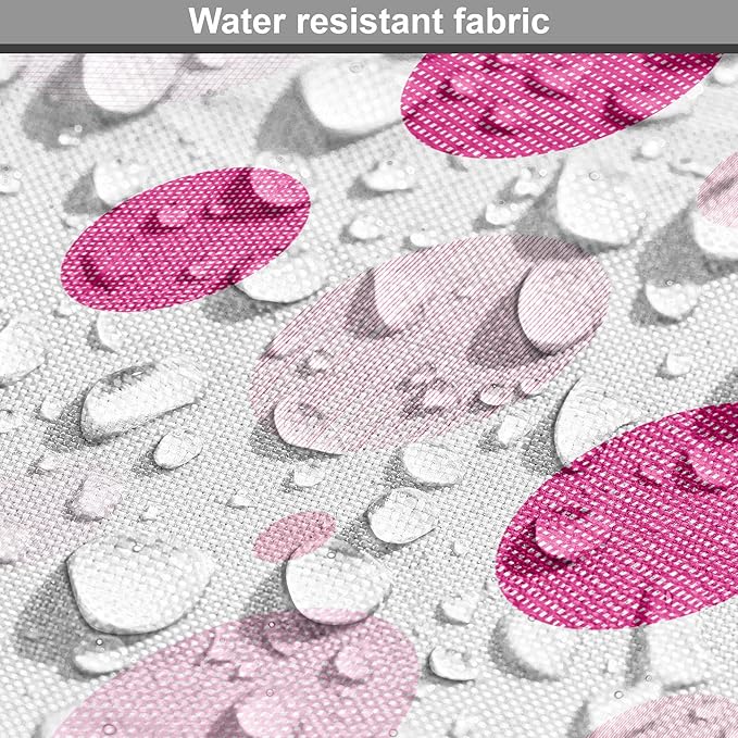 Ambesonne Abstract Dog Crate Cover, Pastel Circles Geometric Round Ovals with Hand Drawn Wavy Stripes, Easy to Use Pet Kennel Cover for Cats & Medium Dogs, 24 Inch, Magenta Pale Pink