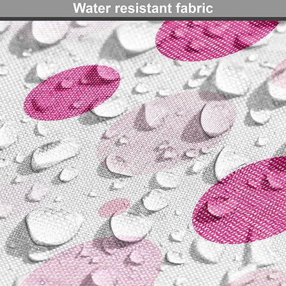 Ambesonne Abstract Dog Crate Cover, Pastel Circles Geometric Round Ovals with Hand Drawn Wavy Stripes, Easy to Use Pet Kennel Cover for Cats & Medium Dogs, 30 Inch, Magenta Pale Pink