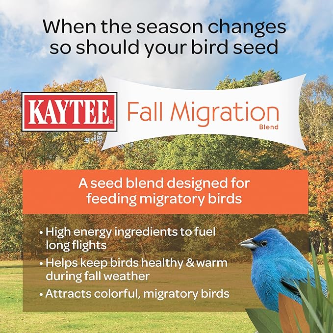 Kaytee Wild Bird Food, Fall Migration Seed Blend, 8 lb