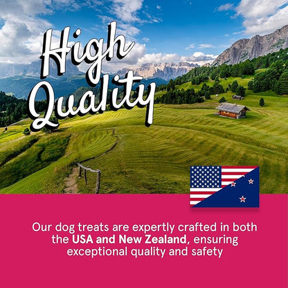 Real Meat Dog Treats - Three 12oz Bag of Bite-Sized Air-Dried Lamb & Venison Jerky for Dogs - Grain-Free Jerky Dog Treats with 95% All-Natural, Human-Grade, Free-Range, Grass Fed Lamb & Venison