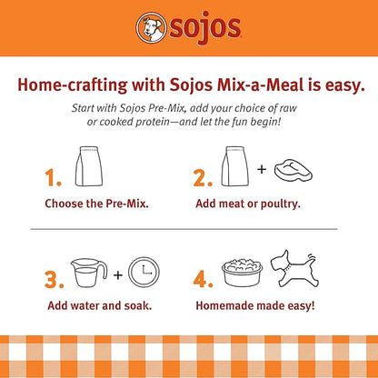 Sojos Mix-A-Meal Grain-Free Pre-Mix Dehydrated Dog Food, 8 lb