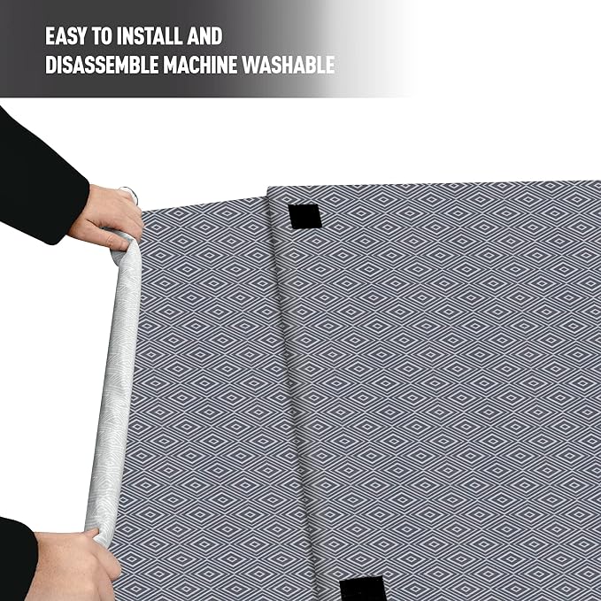 42 Inch Dog Crate Cover for Wire Cages Indoor Breathable Polyester Pet Kennel Cover Machine Wash & Dry Double Door Lagre XL (Cover Only)