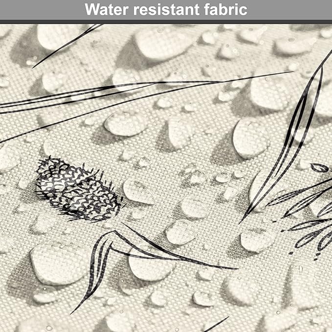 Ambesonne Boho Dog Crate Cover, Botanical Themed Delicate Pastel Pattern with Natural Field Herbs Print, Easy to Use Pet Kennel Cover for Medium Large Dogs, 42 Inch, Cream Charcoal