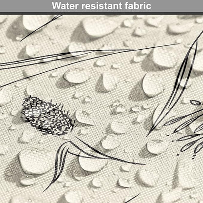 Ambesonne Boho Dog Crate Cover, Botanical Themed Delicate Pastel Pattern with Natural Field Herbs Print, Easy to Use Pet Kennel Cover for Medium Large Dogs, 36 Inch, Cream Charcoal