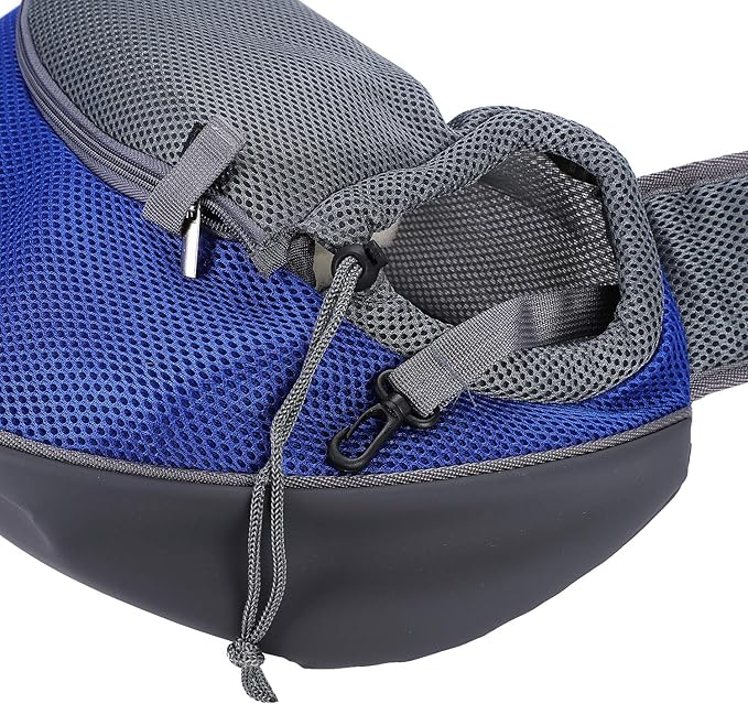 Dog Pet Sling Carrier Puppy Cat Sling Mesh Carrying Bag Adjustable Strap Breathble Small Dog Cat Satchel Carrier Hand Free Safe Front Backpack Soft Foldable Pet Purse Pouch Travel Outdoor