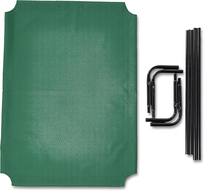 Amazon Basics Cooling Elevated Pet Bed, Large (51 x 31 x 8 Inches), Green