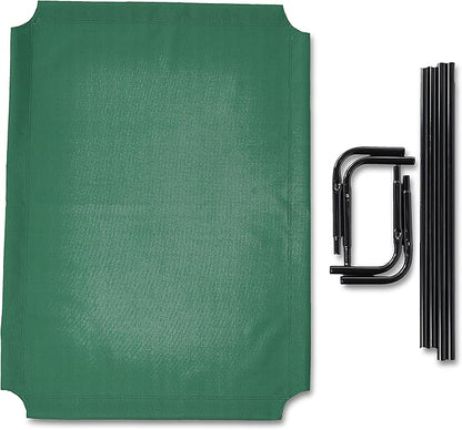 Amazon Basics Cooling Elevated Pet Bed, Large (51 x 31 x 8 Inches), Green