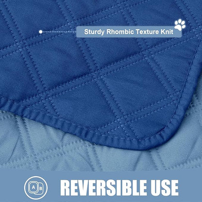 Smiry Waterproof Dog Blanket, Reversible Dog Bed Cover Pet Blanket, Soft Couch Cover for Dogs Washable, Bed Couch Sofa Furniture Protector for Puppy Cat Kids (30"x70", Navy/Blue)