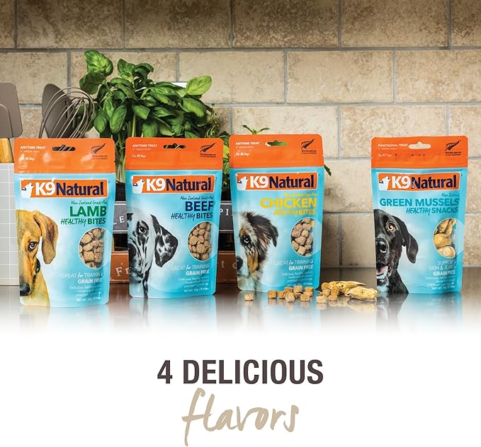 K9 Natural - Grain Free Freeze Dried Dog Treats - Chicken Bites, 1.76oz