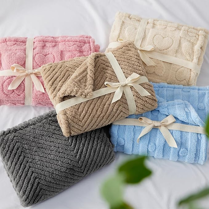 Bedsure Dog Blankets for Large Dogs Washable - Fluffy Fuzzy Cat Puppy Blanket with Premium 300GSM Coral Fleece Soft for Pet Kitten Doggy, White, 40x50IN