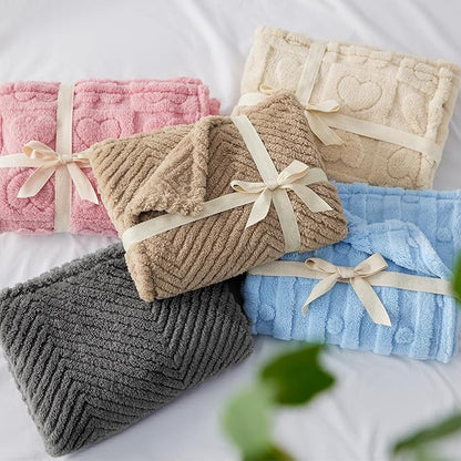 Bedsure Dog Blanket for Large Dogs Washable - Soft Fluffy Puppy Blanket for Bed with Premium 300GSM Coral Fleece, Cozy Calming Cat Blankets for Indoor Cats, Fuzzy Pet Blanket for Doggy, White, 50x60IN