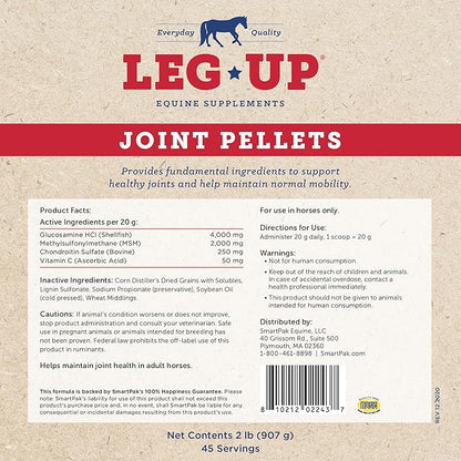 Leg Up Joint Pellets | Joint Support Supplement For Horses | Glucosamine Chondroitin Sulfate and Antioxidants Formula With No Added Sugar | Ideal For Light Work Horses | 45 Servings | 2 lb