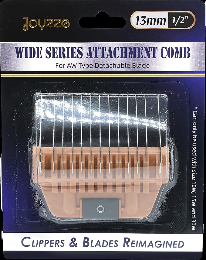 A Series Wide Metal Comb for Smooth Coat, Durable and Precise for Trimming and Finishing, Compatible with A Series Clippers (13mm 1/2" Metal Comb)
