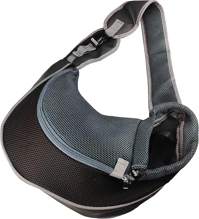 Dog Cat Sling Carrier Pet Sling Carrier Pet Sling Bag Cat Puppy Sling Bag Dog Cat Carrier Pet Carrier Single Shoulder Chest Sling Carrier for Small Dog and Cat Black