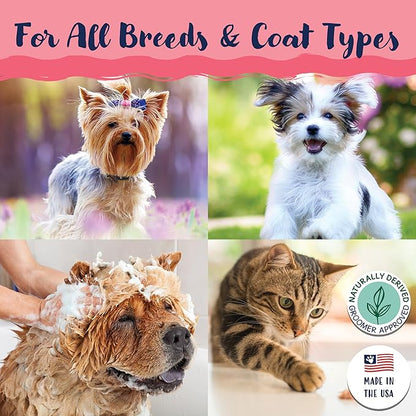 Bobbi Panter 2-in-1 Deshadding Cat Shampoo and Conditioner - Reduces Shedding, Dander & Matting, Natural Ingredients, Tear-Free, pH-Balanced, Concentrated 20:1, Watermelon Scent, 13 oz.