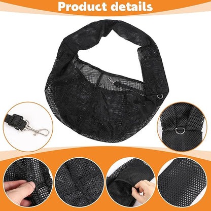 MABOZOO Mesh Pet Sling Carrier for Small Dogs, Breathable Dog Carrier Sling Cat Sling, Front Facing Puppy Pouch Travel Safe Sling Bag for Small & Medium Dogs, Cats, Pets