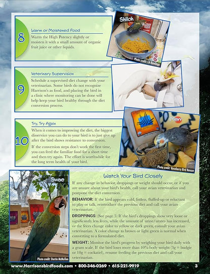 Harrison's Bird Foods Bird Food Adult Lifetime Fine Certified Organic Non-GMO Formula Bird Food 1lb