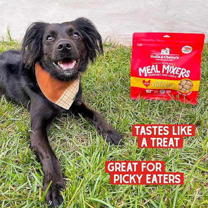 Stella & Chewy's Freeze Dried Raw Chewy_ Chicken Meal Mixers  Dog Food Topper for Small & Large Breeds  Grain Free, Protein Rich Recipe  18 oz Bag