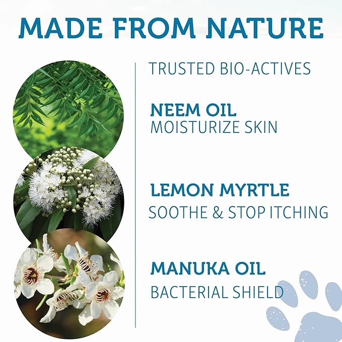 Dog Shampoo Bar Soap for Itchy Skin Relief - Twin Pack - Concentrated Dog Soap for Sensitive Skin with Natural Manuka and Neem Oil to Ease Allergies and Itching