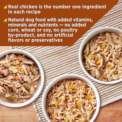 Nature_ Recipe Grain Free Chicken Recipe, Chicken & Venison Recipe and Chicken & Duck Recipe in Savory Broth Variety Pack Wet Dog Food, 12-2.75 oz. Cups, 2 Count