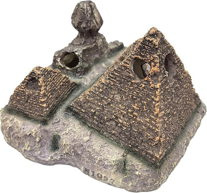 M2cbridge Aquarium Decor Castle Shipwreck Ornament Underwater Landscape(Egyptian Pyramid)