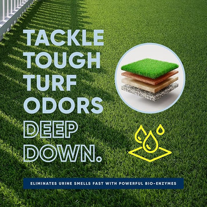 Eco Strong Outdoor Odor Eliminator Outside Dog Urine Enzyme Cleaner Powerful Pet, Cat, Animal Scent Deodorizer | Professional Strength for Yard, Turf, Kennels, Patios, Decks (128 OZ)
