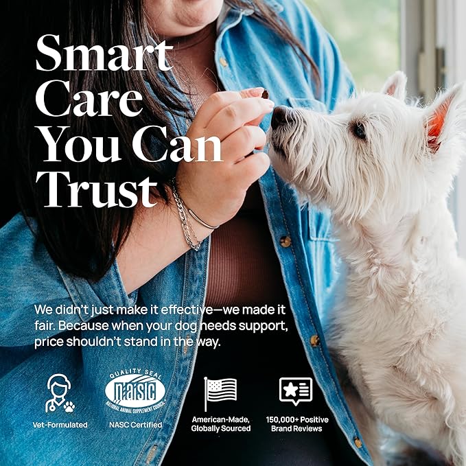 Veterinary Formula Dental Health Supplement for Dogs  Vet-Formulated Chews with EpiCor® & Kelp  Smart Vitality Supports Plaque, Tartar, Breath & Oral Health, 60 Soft Chews