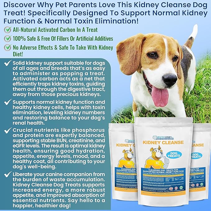 Petite Kidney Cleanse Dog Treats 20 Oz - Low Protein, Bacon Flavor, Kidney Support Formula for Normal Toxin Elimination - Kidney-Friendly Dog Diet Snack