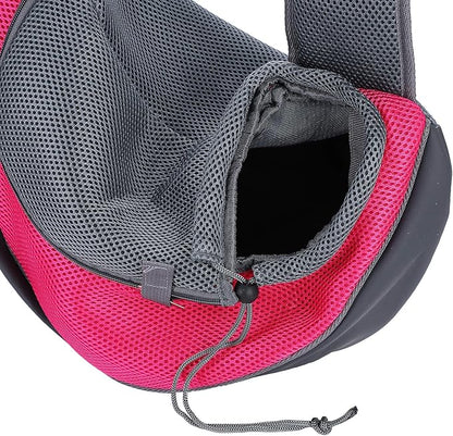 Dog Pet Sling Carrier Puppy Cat Sling Mesh Carrying Bag Adjustable Strap Breathble Small Dog Cat Satchel Carrier Hand Free Safe Front Backpack Soft Foldable Pet Purse Pouch Travel Outdoor