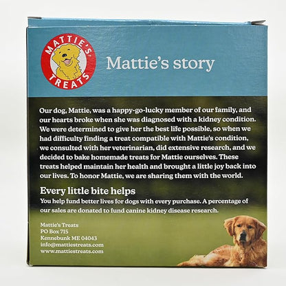 Mattie's Treats: 10oz Box, Mini Treats; Low Protein, Low Phosphorus, Low Sodium Dog Treats