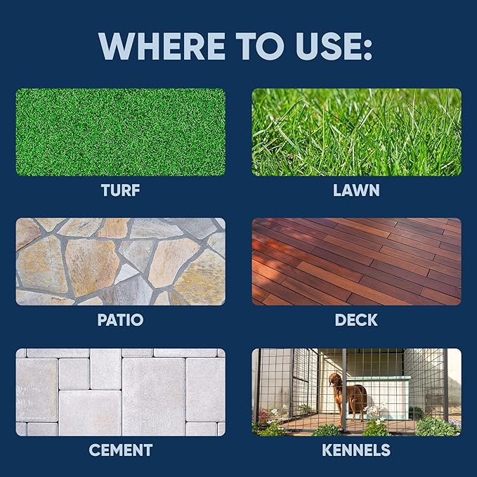 Eco Strong Outdoor Odor Eliminator Outside Dog Urine Enzyme Cleaner Powerful Pet, Cat, Animal Scent Deodorizer | Professional Strength for Yard, Turf, Kennels, Patios, Decks (128 oz W Sprayer)