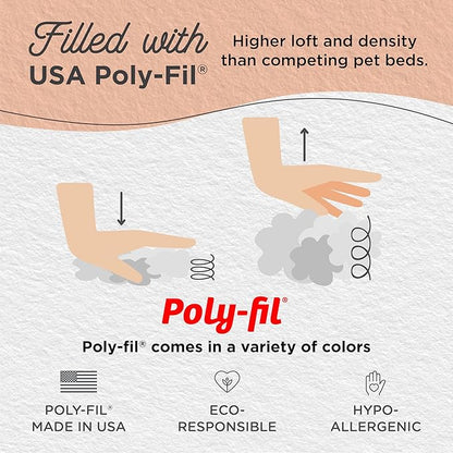 Best Friends by Sheri Original Calming Donut Dog and Cat Bed, Shag Faux Fur, Sage Green, (23in x 23in) - Anxiety Relief for Pets Up to 25 lbs