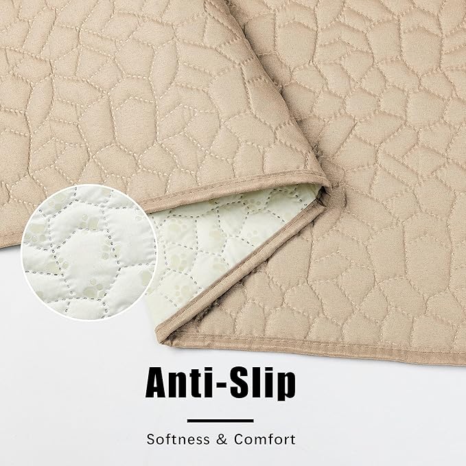 Waterproof Dog Blanket, Washable Anti-Slip Pet Couch Covers for Sofa,Pet Hair Resistant Blankets Bed Chair Furniture Couch Protector for Dogs-52x82,Beige