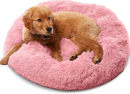 Active Pets Small Dog Bed, Calming Orthopedic Pet Bedding for Anxiety Relief, Joint Support & Comfort, Washable Dog Furniture, SM 25lbs, Pink