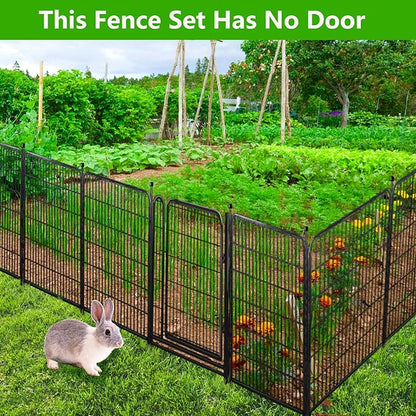 40in(H) Doorless Fence for Garden 14 Panelsï¼ 31.2 Ft(L) Barrier, Outdoor Garden Protection for Dogs Low Threshold,Indoor Fence Without Gate
