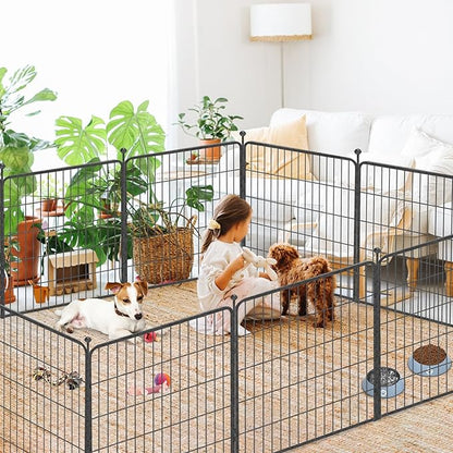 Dog Playpen 32" Height 30 Panels Portable Dog Fence Outdoor for Yard Puppy Playpen Indoor Dog Pen Outdoor for Medium/Small Dogs, Heavy Duty Pet Playpen Dog Kennel for RV, Camping, Yard