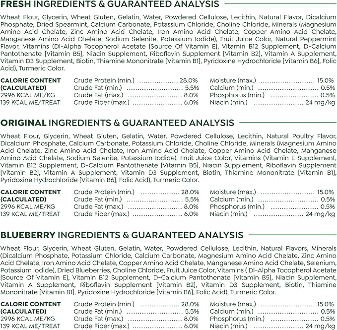 Greenies Large Dental Dog Treats, 3-Flavor Variety Pack, (3) 12 oz. Pouches, (24 Treats)