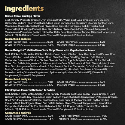 Cesar Wet Dog Food Steak Lovers Variety Pack with Real Meat, 3.5 oz. Trays (36 Count, Pack of 1)