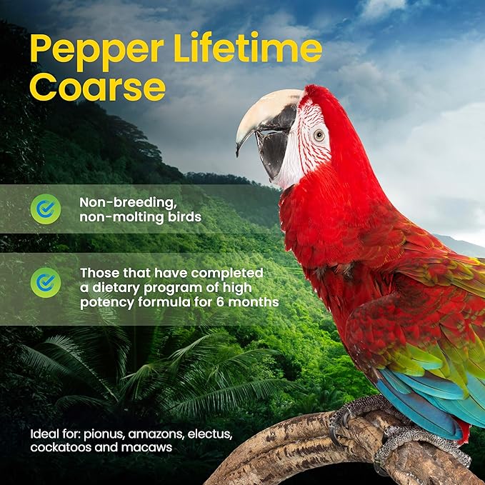 Harrison's Bird Foods Pepper Lifetime Coarse Certified Organic Non-GMO Formula Bird Food 25lb
