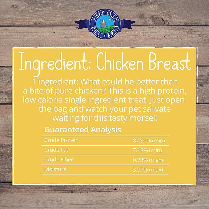 Freeze Dried Dog and Cat Treats, Chicken Breast, All Natural Freeze-Dried Dog Treat & Dog Snacks, Made in USA, High in Protein, Nutrition of Raw Dog Food, Single Ingredient, 3oz