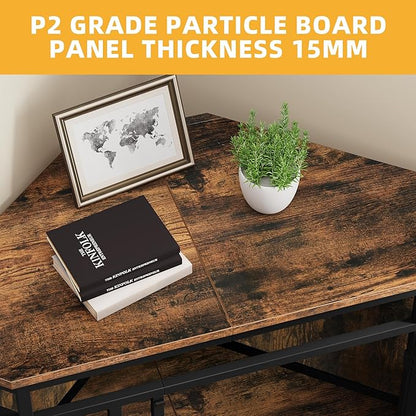 YITAHOME 52 Inch Corner Dog Crate Furniture, Heavy Duty Dog Kennel Indoor Furniture End Table Side Table Dog Crate, Modern Indoor Pet Crate Wooden Dog Crate for Large Dogs, Rustic Brown