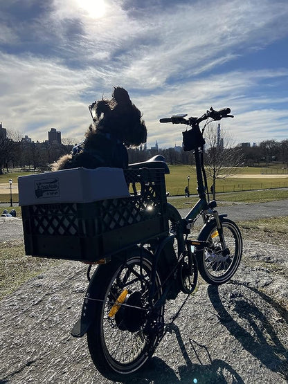 DIY Crate Conversion/Bike Dog Carrier Package (Crate NOT Included) Padded Liner is 2 Sizes in One + 4 Point Safety Harness & Crate Fasteners Holds Pets 20lb+ for Safe Pet Bicycle Travel