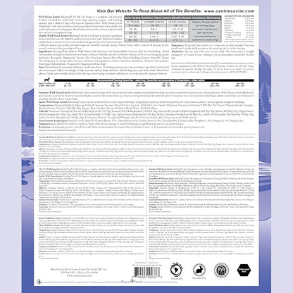 Canine Caviar - Wild Ocean: Herring & Teff Alkaline Dry Dog Food, Limited Ingredients, Gluten-Free, Based on Science & Research, Veterinary Alternative Diet (4.4 Pound Bag)